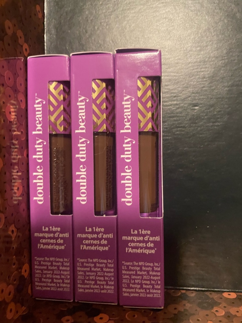 3 1ml Tarte double duty beauty Concealer Trio in Purple Packaging